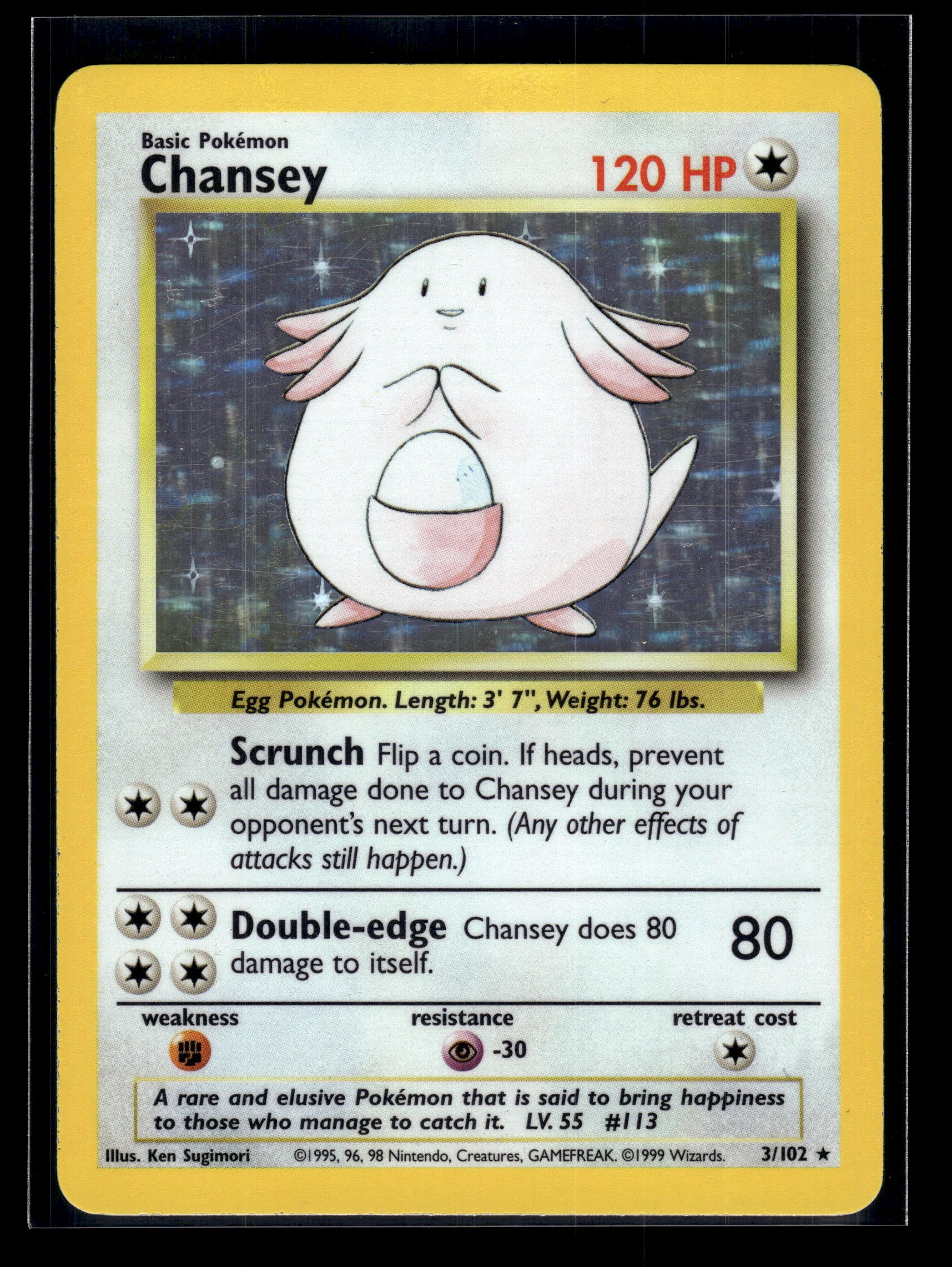 Chansey #003/102 Base Set MP