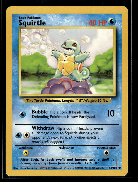 Squirtle #063/102 Base Set LP