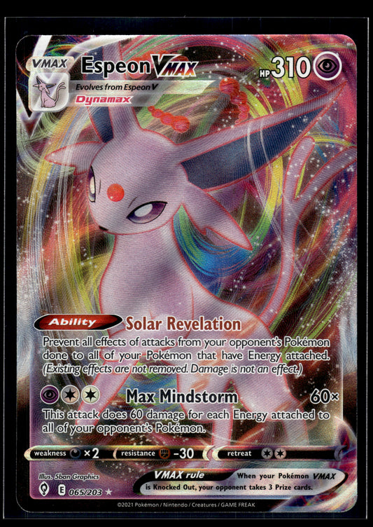 Espeon VMAX #065/203 Evolving Skies VLP
