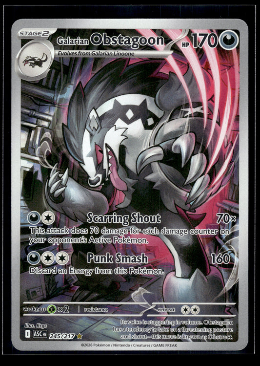 Galarian Obstagoon #245/217 Ascended Heroes NM