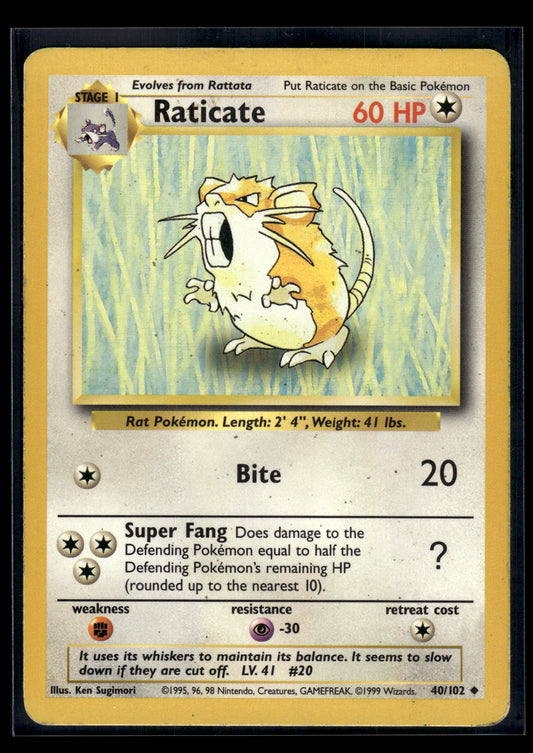 Raticate #040/102 Base Set HP