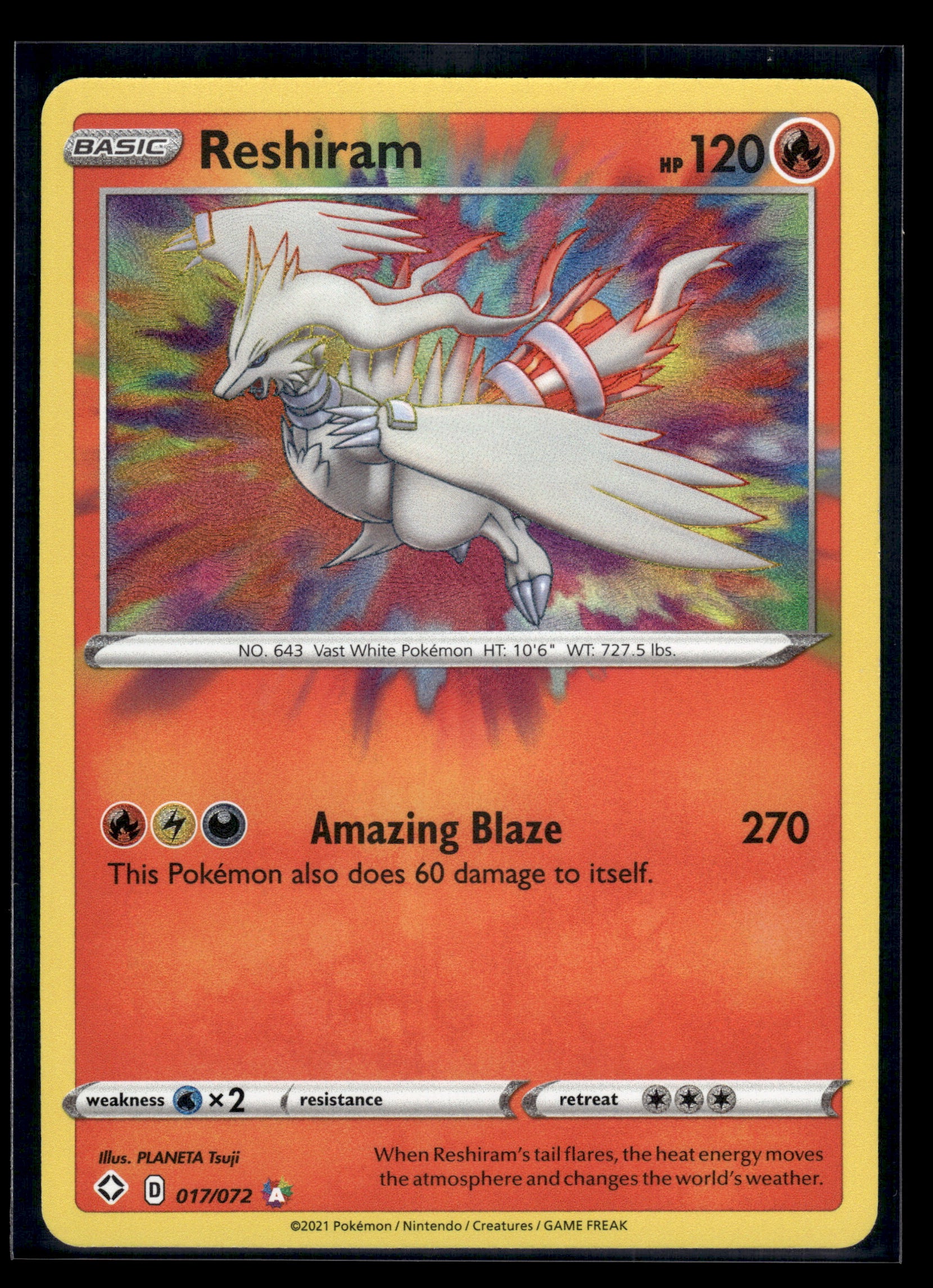 Reshiram #017/072 Shining Fates NM