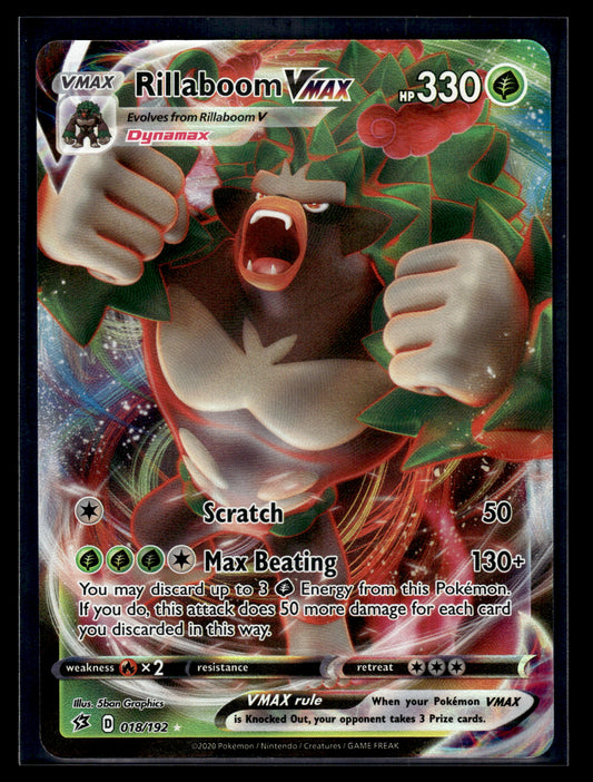 Rillaboom VMAX #018/192 Rebel Clash NM