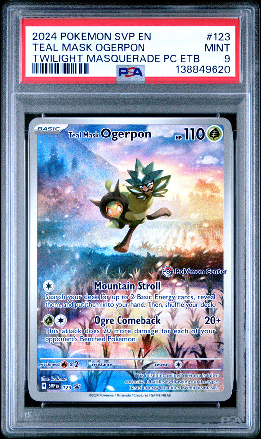 PSA 9 Teal Mask Ogerpon #123 Scarlet & Violet Promo