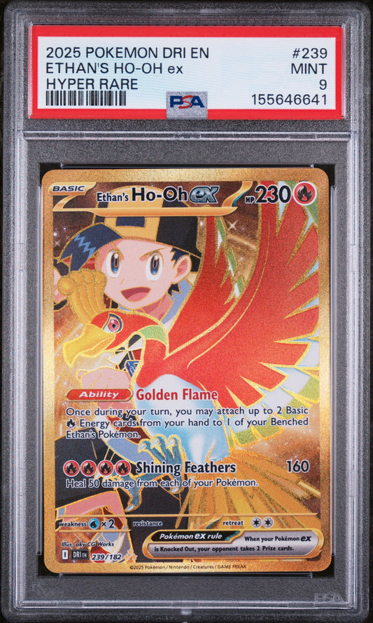 PSA 9 Ethan's Ho-Oh ex #239 Destined Rivals