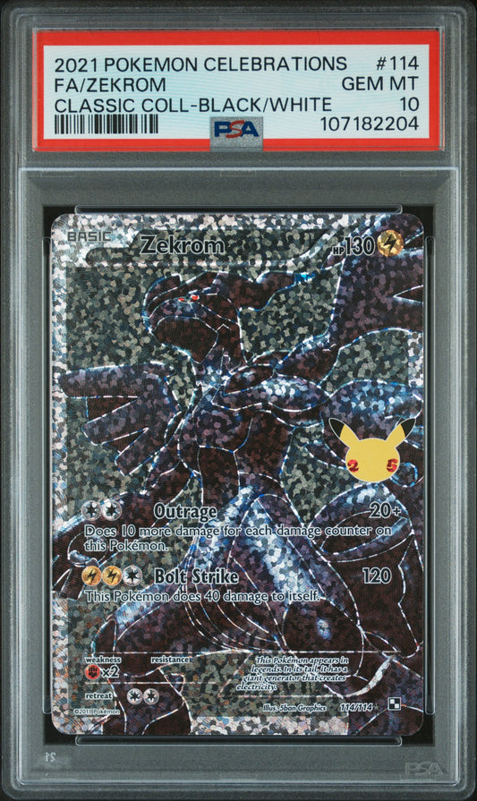 PSA 10 Zekrom #114 Celebrations: Classic Collection