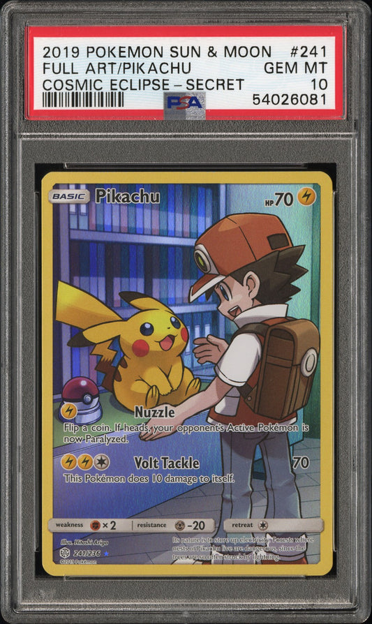 PSA 10 Pikachu #241 Cosmic Eclipse