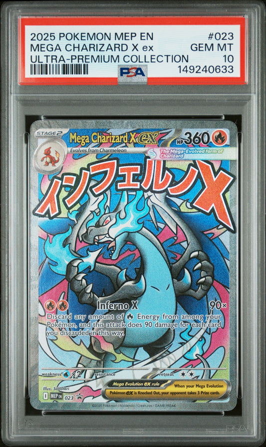 PSA 10 Mega Charizard X ex #023 Mega Evolution Promo