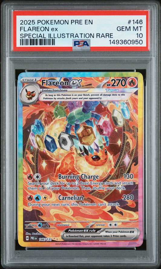 PSA 10 Flareon ex #146 Prismatic Evolutions