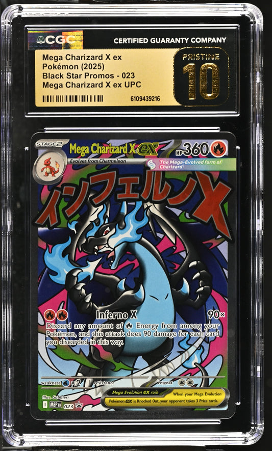 CGC Pristine 10 Mega Charizard X ex #023 Mega Evolution Promos