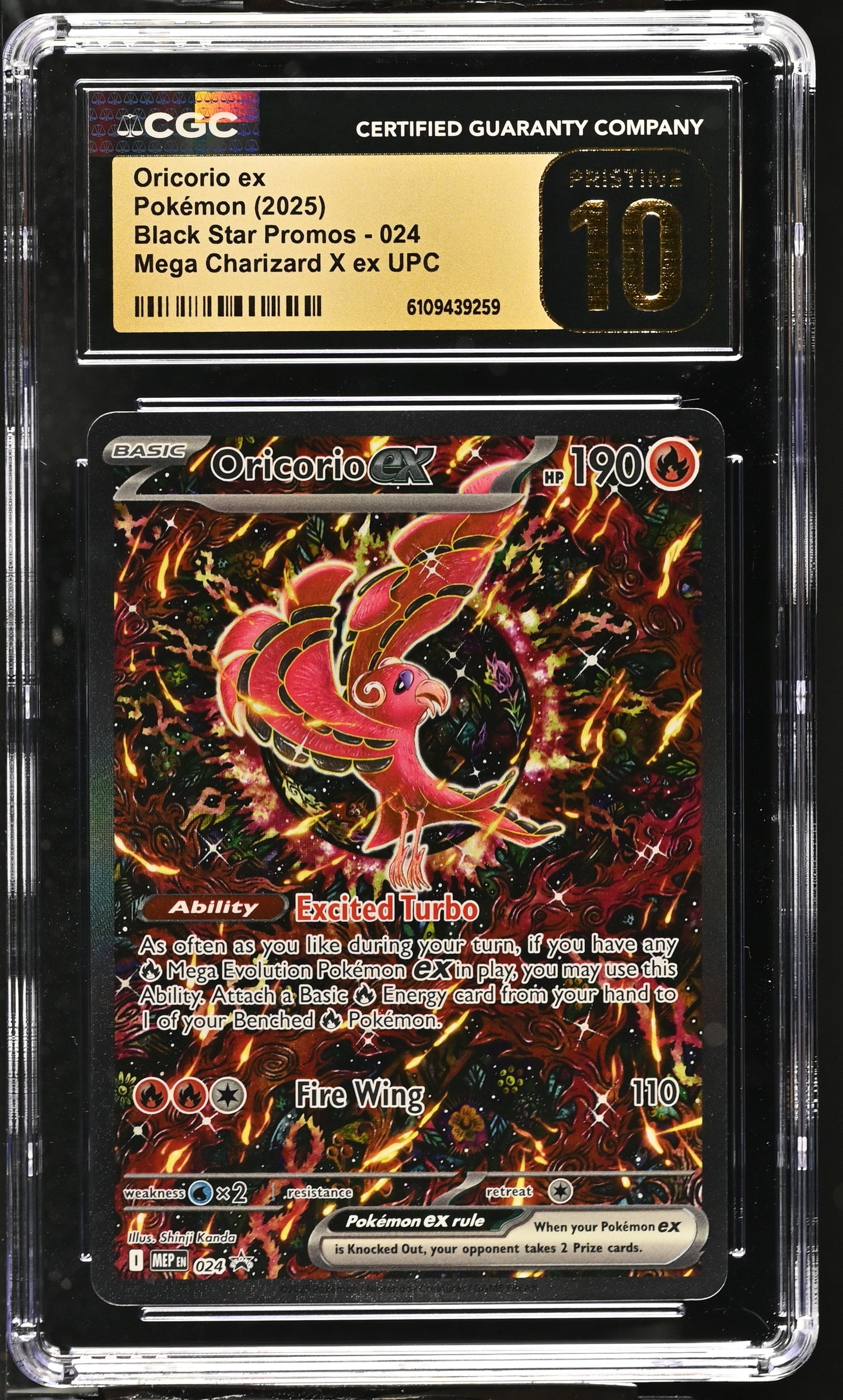 CGC Pristine 10 Oricorio ex #024 Mega Evolution Promos