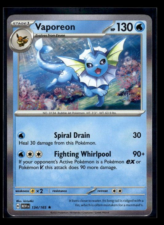 Vaporeon #134/165 Scarlet & Violet 151 LP