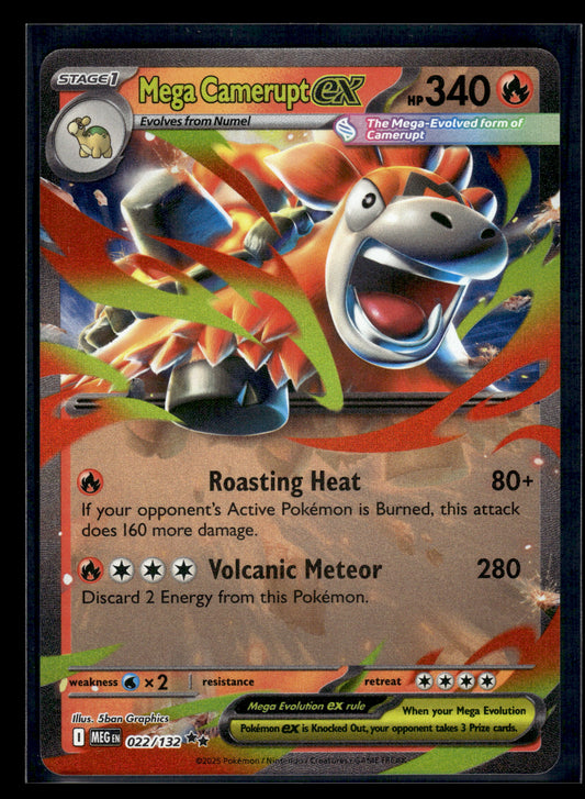 Mega Camerupt ex #022/132 Mega Evolution NM
