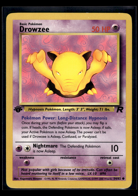 Drowzee #54/82 1st Edition Team Rocket LP