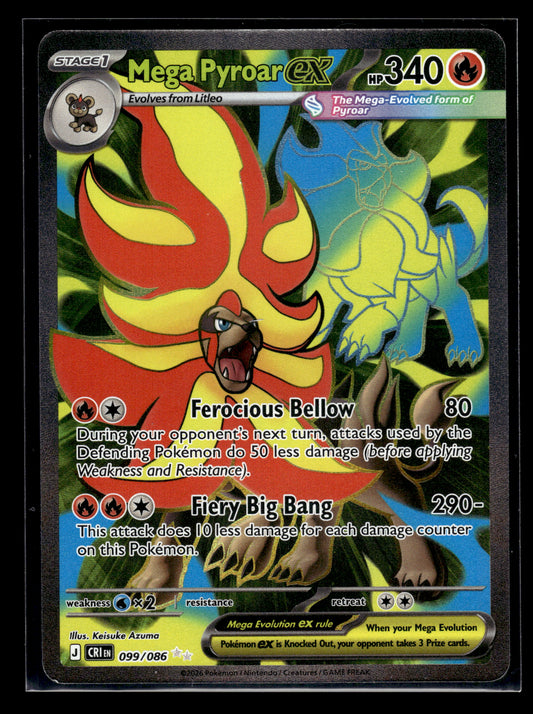 Mega Pyroar ex #099/086 Chaos Rising VLP