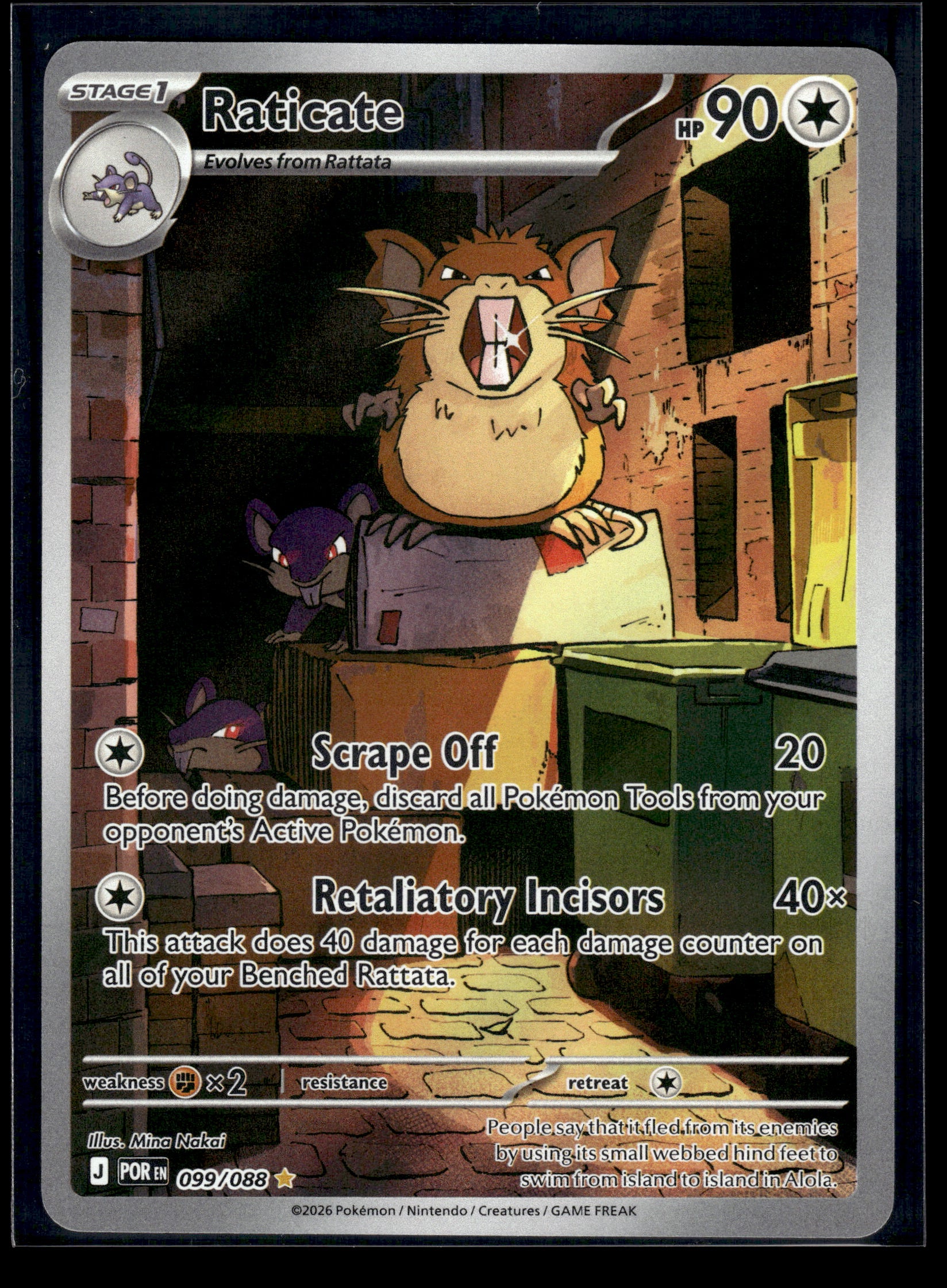Raticate #099/088 Perfect Order NM