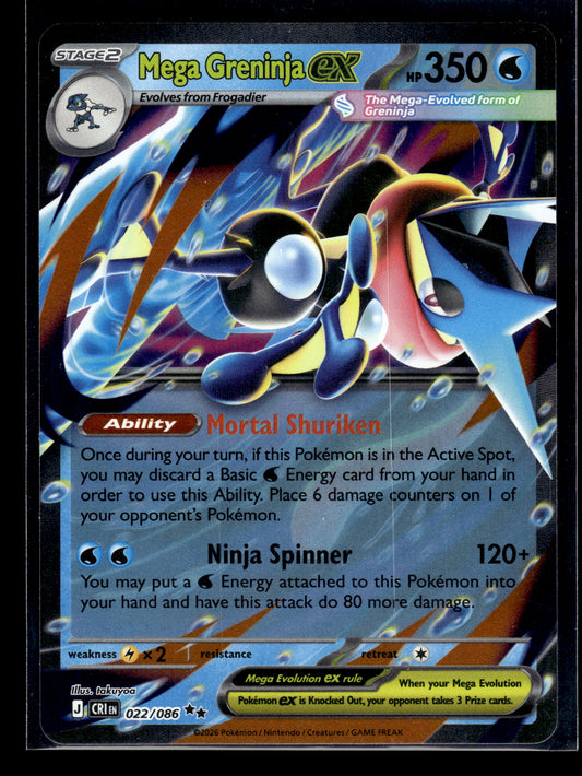 Mega Greninja ex #022/086 Chaos Rising NM