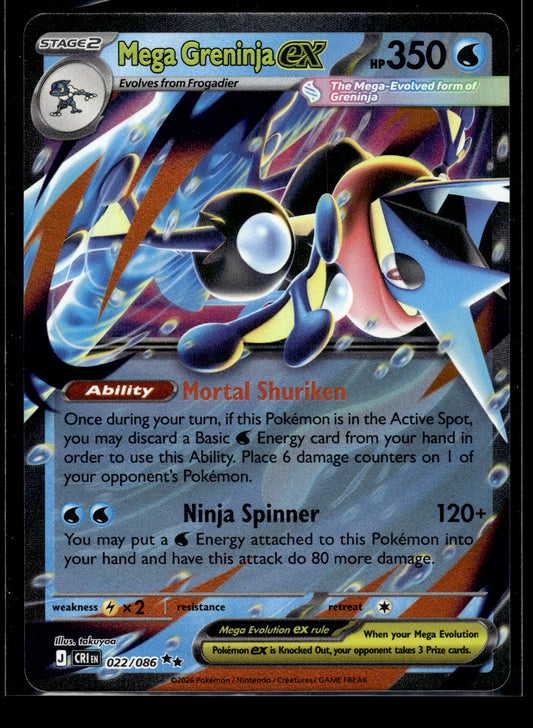 Mega Greninja ex #022/086 Chaos Rising NM