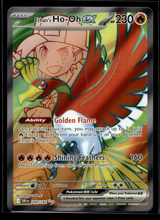 Ethan's Ho-Oh ex #209/182 Destined Rivals NM