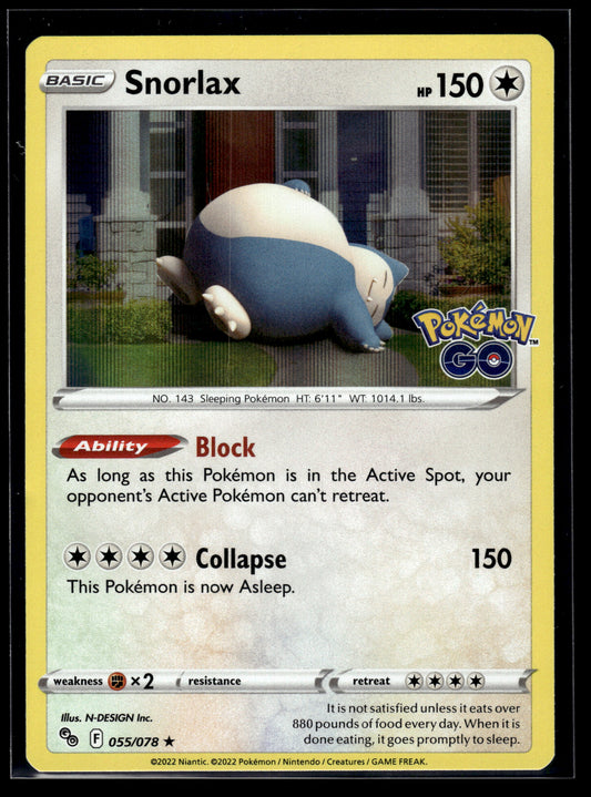 Snorlax #055/078 Pokemon GO LP