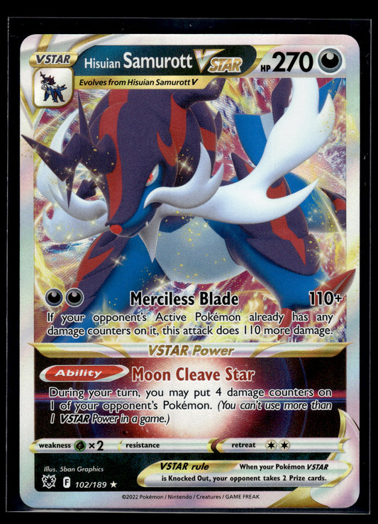 Hisuian Samurott VSTAR #102/189 Astral Radiance NM