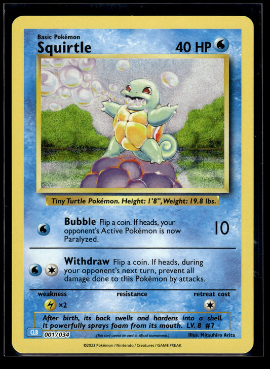 Squirtle #001/034 Trading Card Game Classic VLP