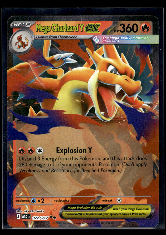 Mega Charizard Y ex #022/217 Ascended Heroes NM