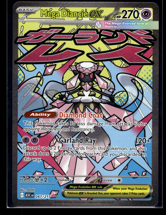 Mega Diancie ex #267/217 Ascended Heroes NM