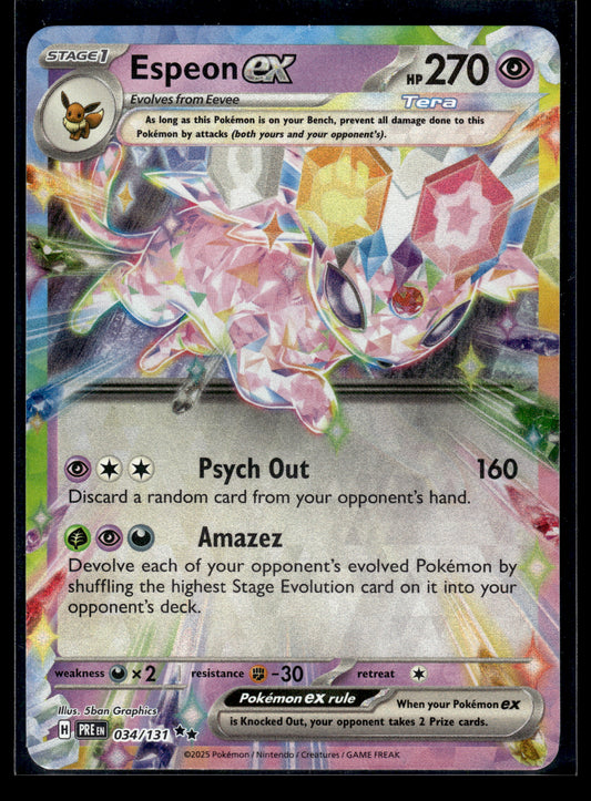 Espeon ex #034/131 Prismatic Evolutions VLP