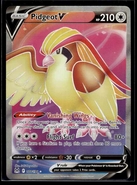 Pidgeot V #188/196 Lost Origin LP