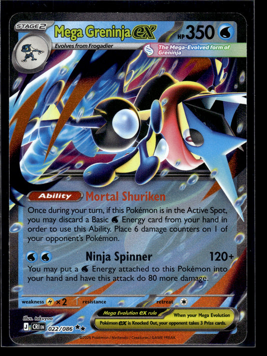 Mega Greninja ex #022/086 Chaos Rising VLP