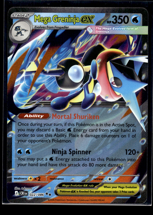 Mega Greninja ex #022/086 Chaos Rising VLP