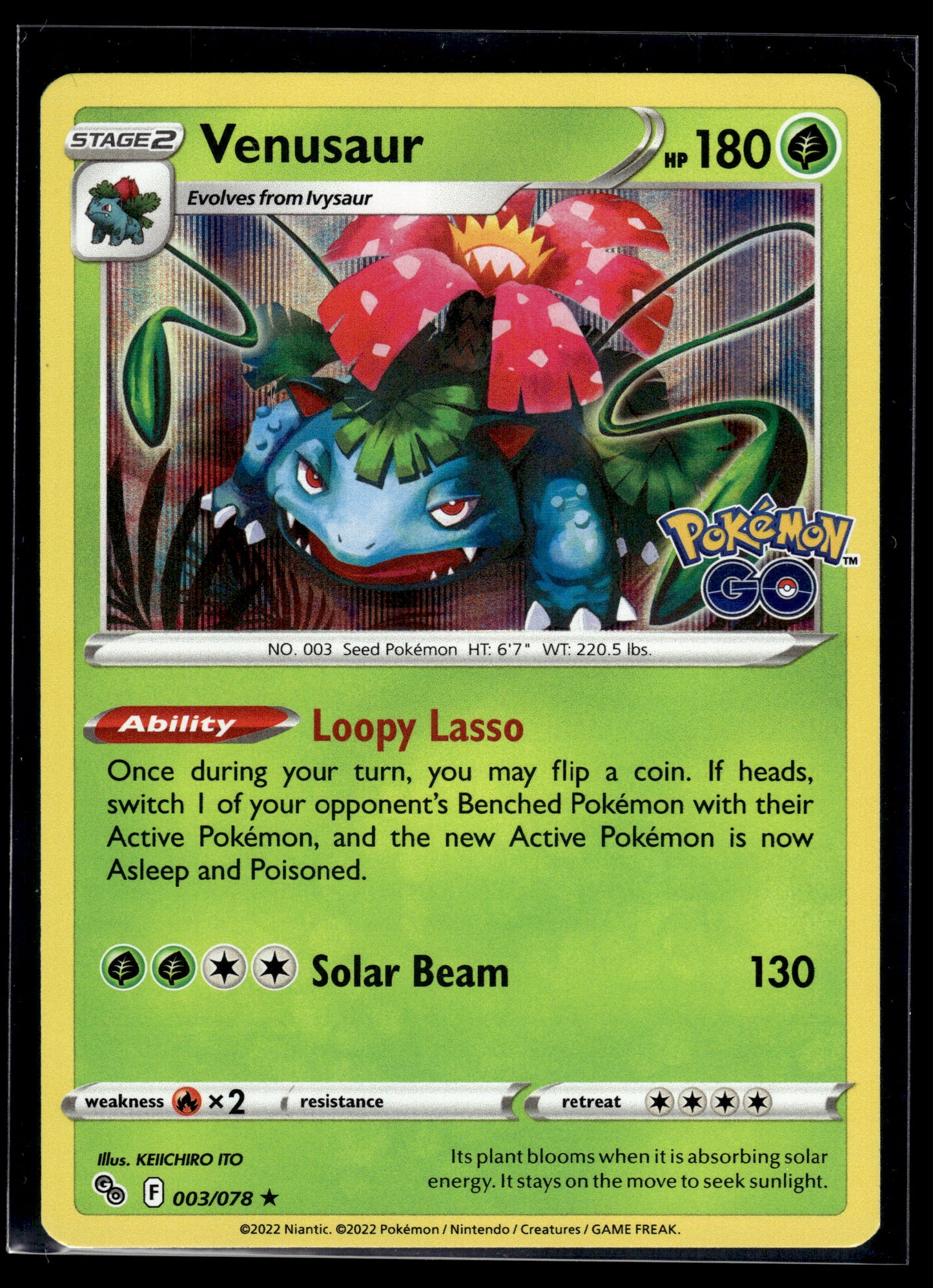 Venusaur #003/078 Pokemon GO LP