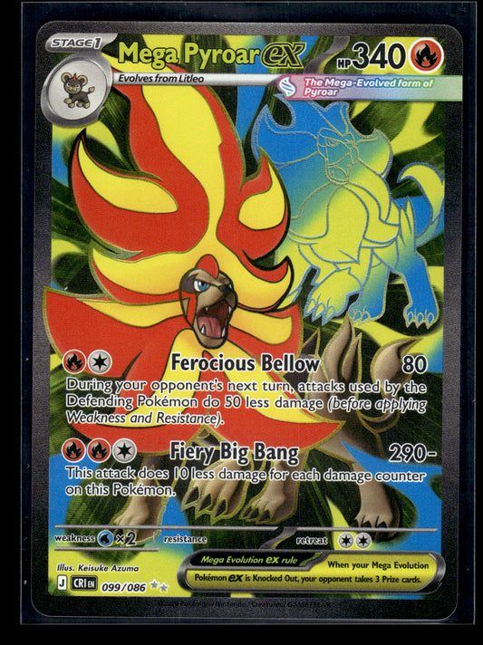 Mega Pyroar ex #099/086 Chaos Rising VLP