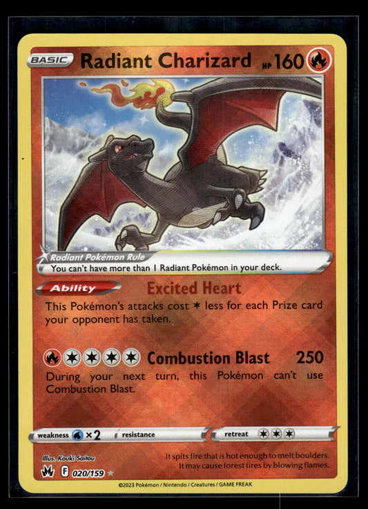 Radiant Charizard #020/159 Crown Zenith LP