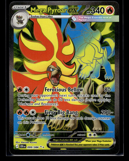 Mega Pyroar ex #099/086 Chaos Rising NM