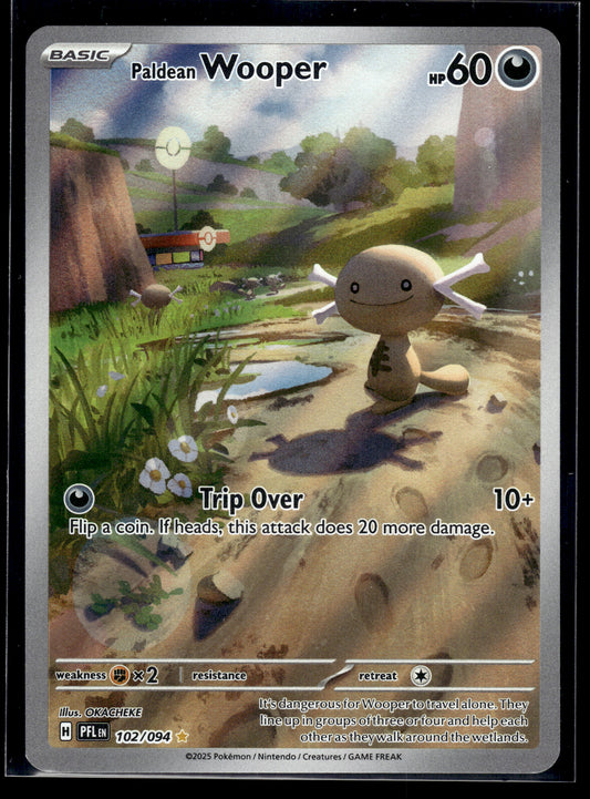 Paldean Wooper #102/094 Phantasmal Flames NM