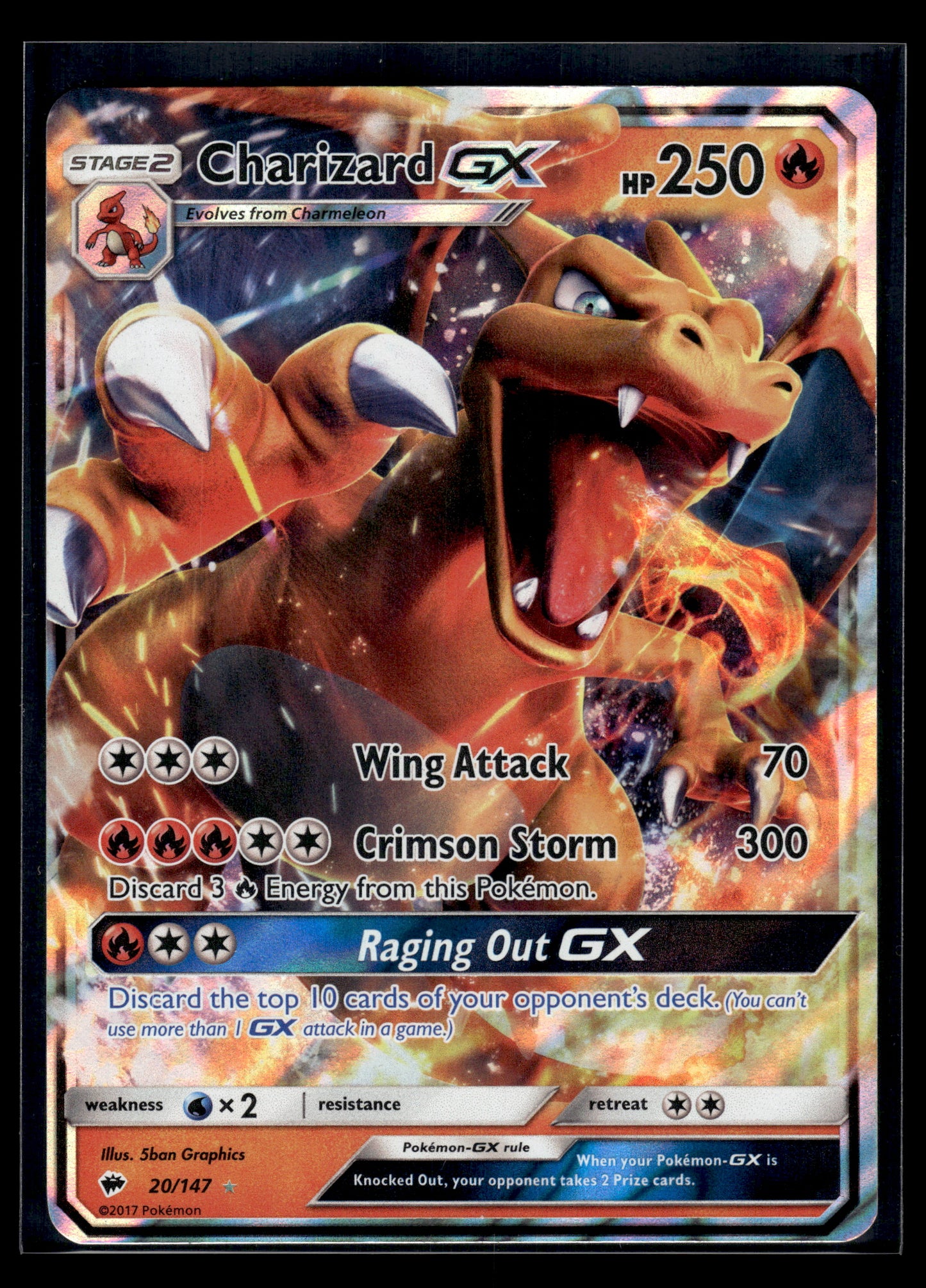 Charizard GX #20/147 Burning Shadows LP