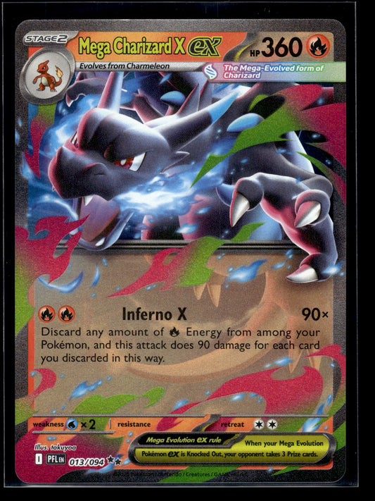 Mega Charizard X ex #013/094 Phantasmal Flames VLP