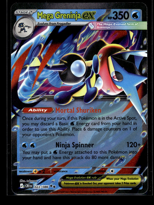 Mega Greninja ex #022/086 Chaos Rising NM