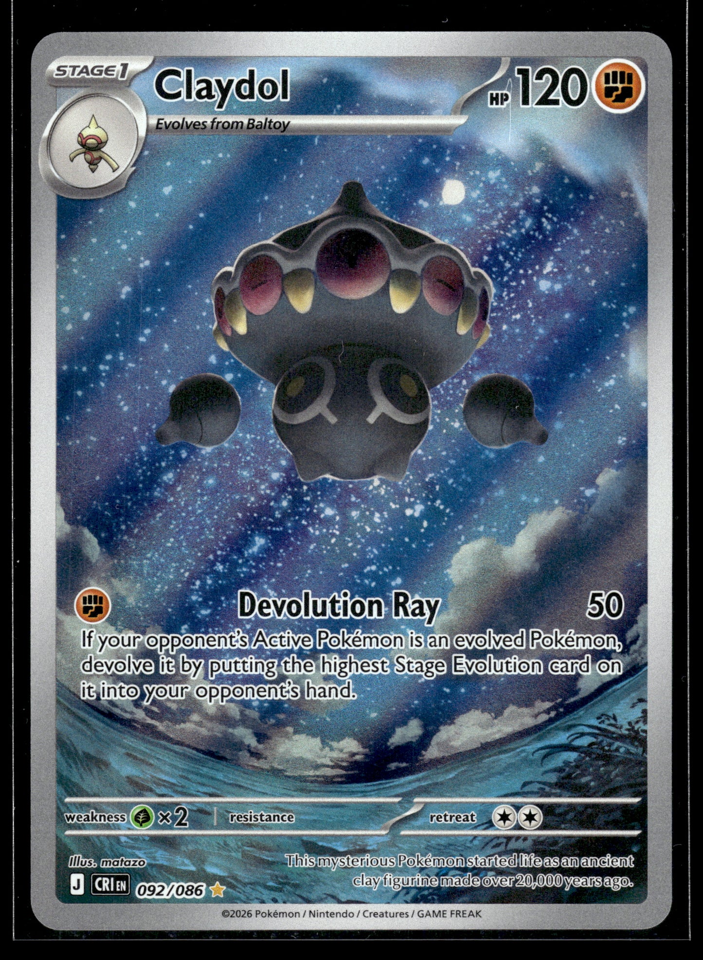 Claydol #092/086 Chaos Rising NM