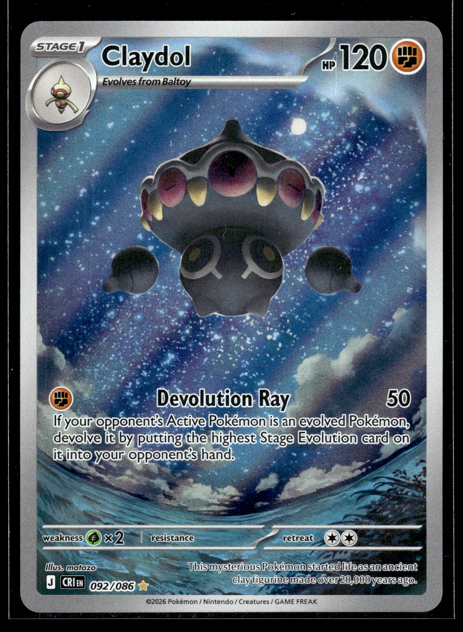 Claydol #092/086 Chaos Rising NM