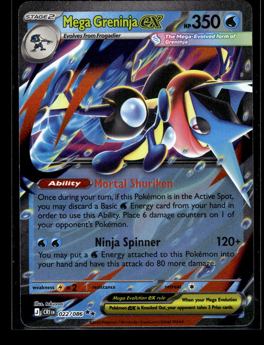 Mega Greninja ex #022/086 Chaos Rising NM
