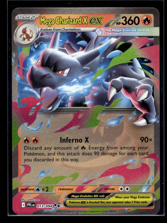 Mega Charizard X ex #013/094 Phantasmal Flames NM