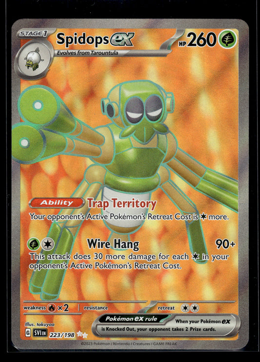 Spidops ex #223/198 Scarlet & Violet Base Set VLP
