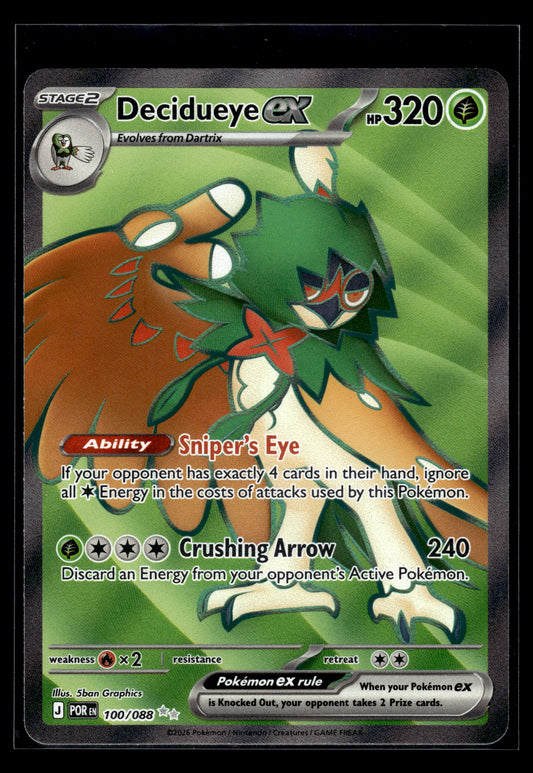 Decidueye ex #100/088 Perfect Order NM