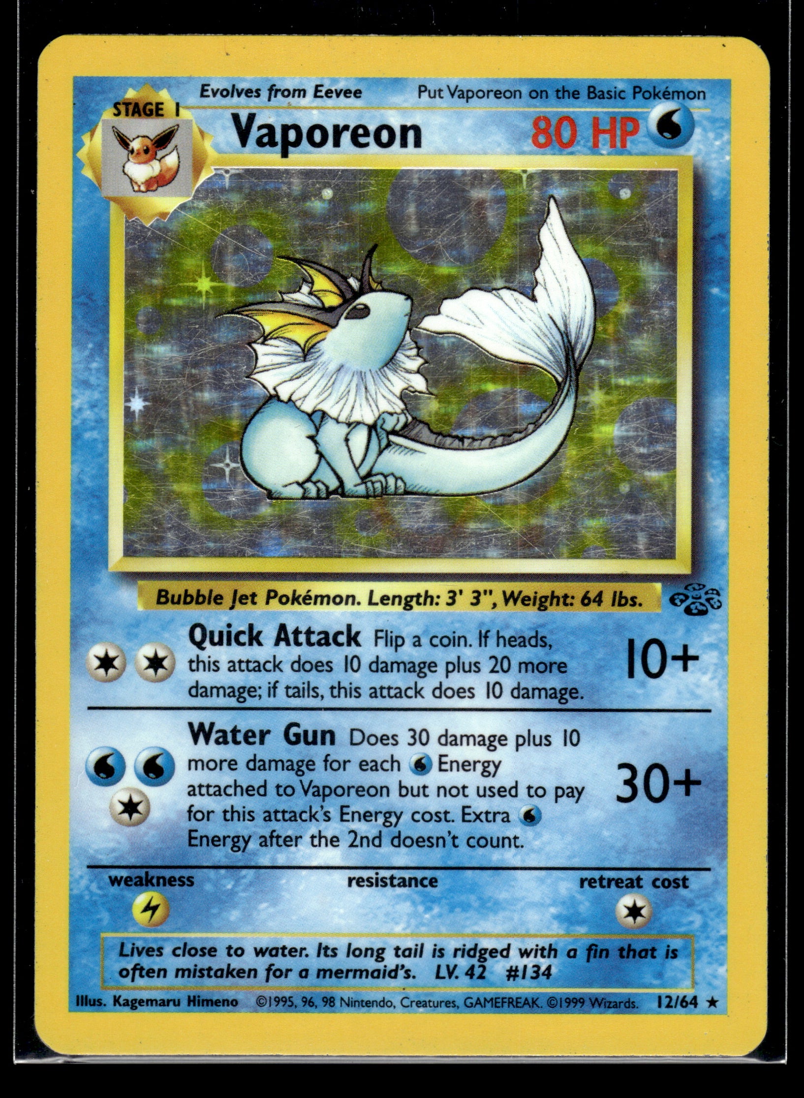 Vaporeon #12/64 Jungle MP