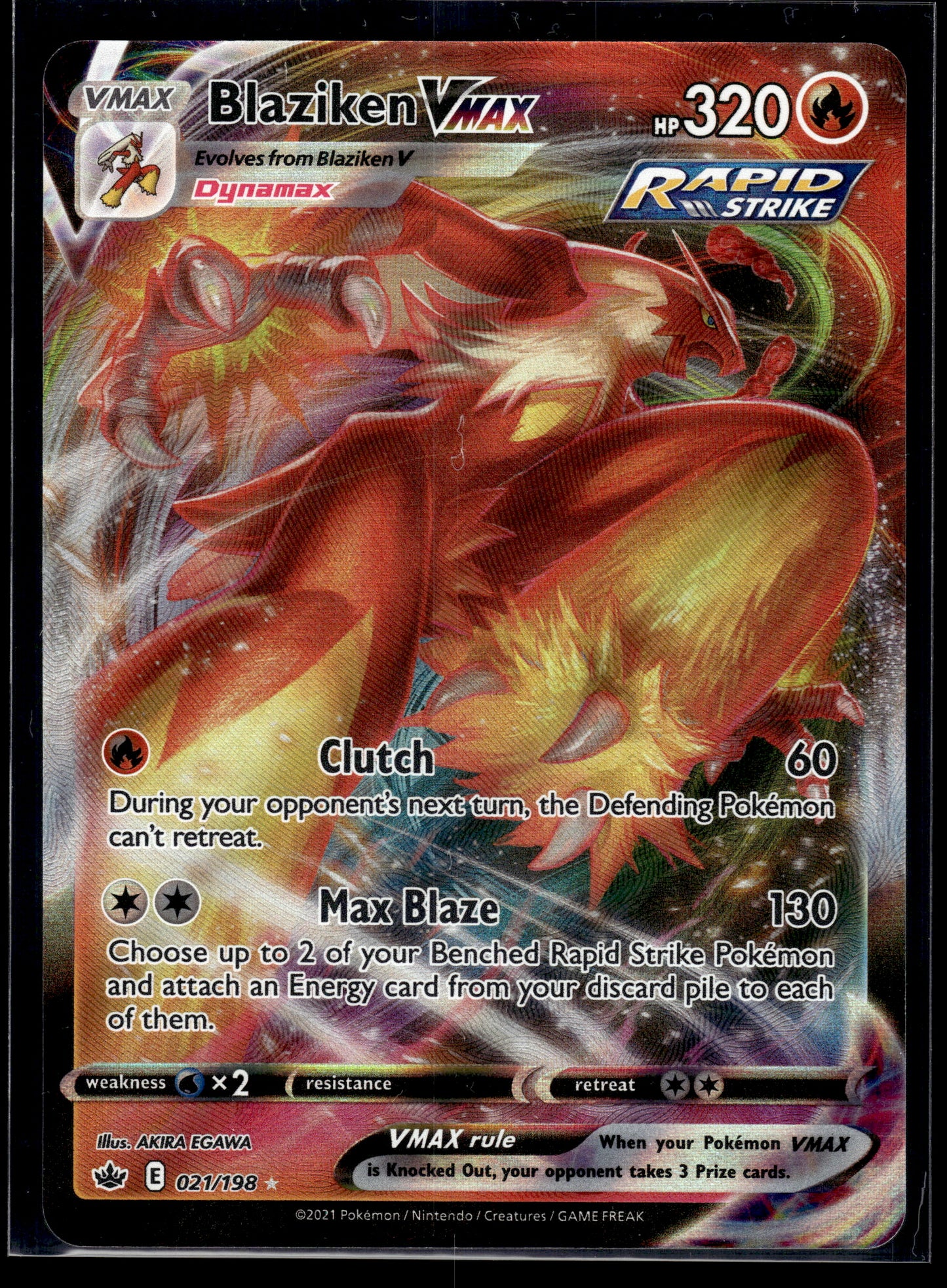 Blaziken VMAX #021/198 Chilling Reign VLP