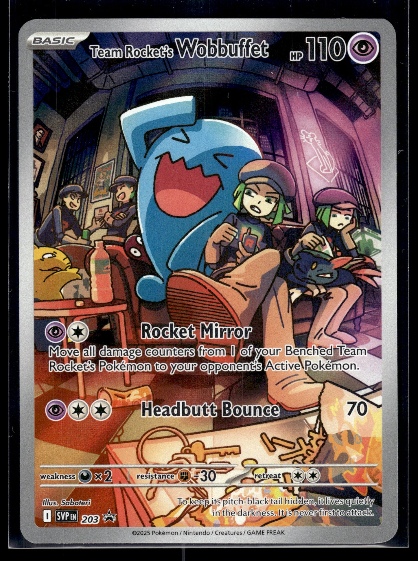 Team Rocket's Wobbuffet #203 Scarlet & Violet Promo Cards VLP