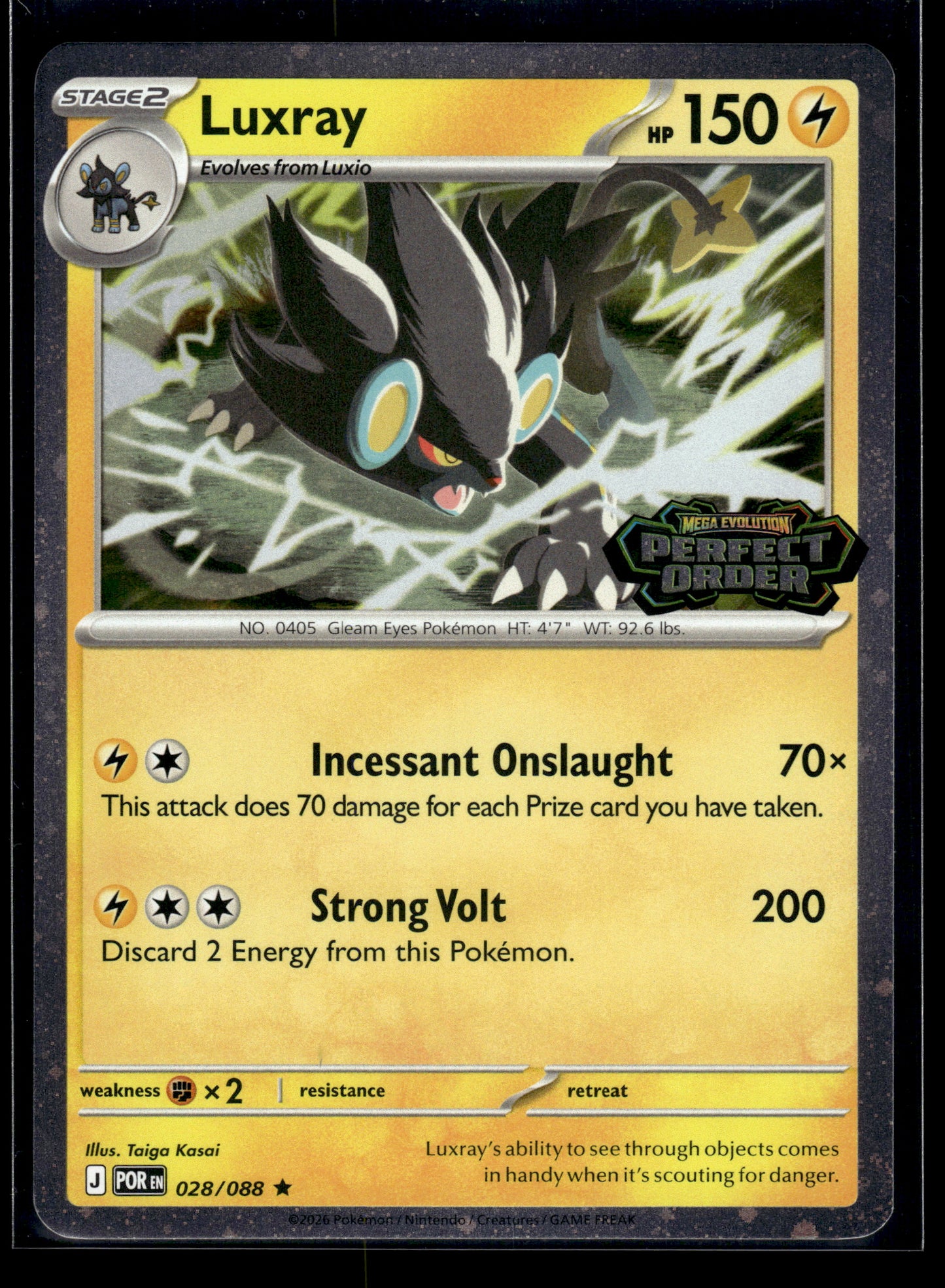 Luxray (Perfect Order Stamped) #028/088 Miscellaneous Cards & Products VLP